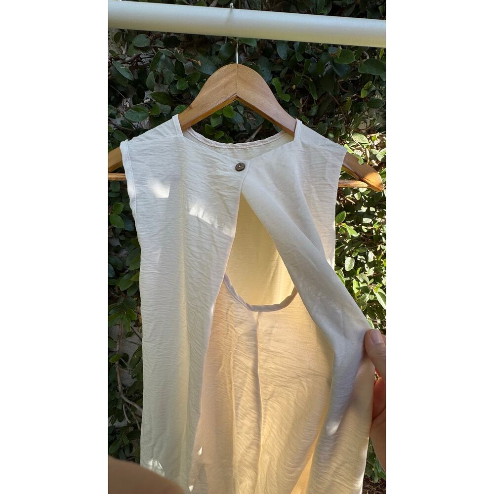 Ivory Button Back Dress - Picture 5 of 6